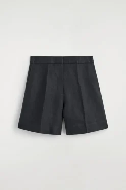 TAILORED ELASTICATED LINEN SHORTS