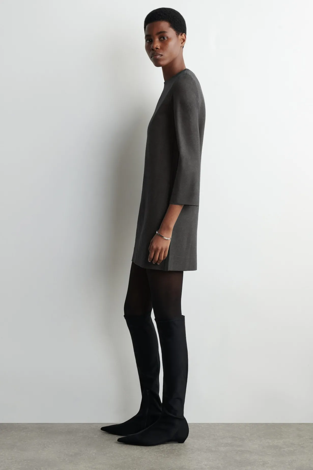 TAILORED JERSEY MINI DRESS