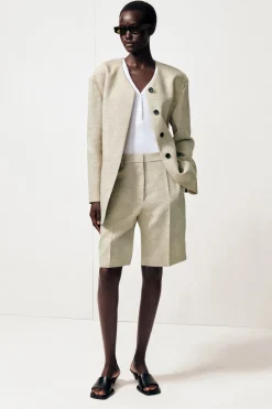 TAILORED LINEN SHORTS