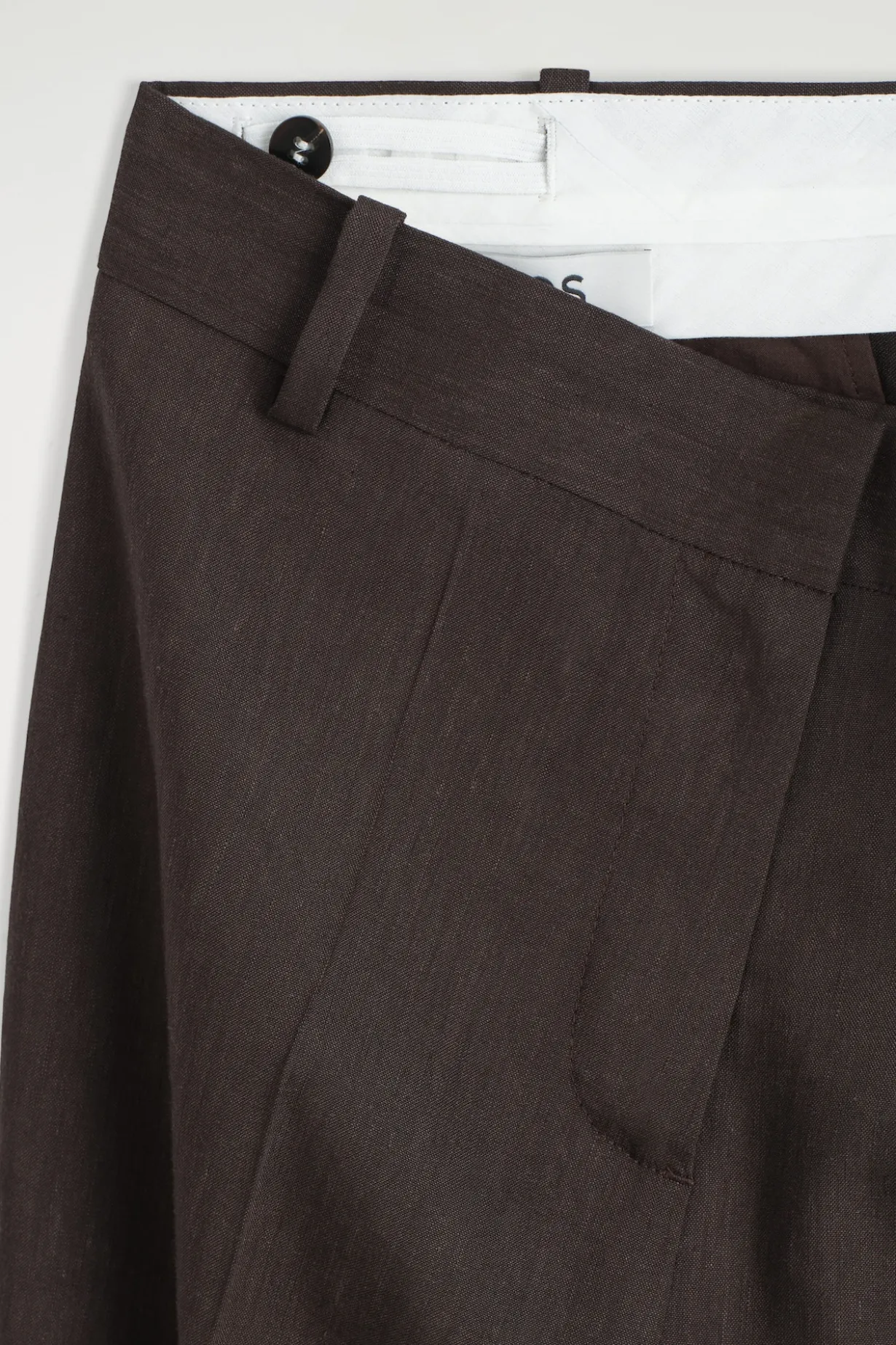 TAILORED LINEN STRAIGHT-LEG PANTS