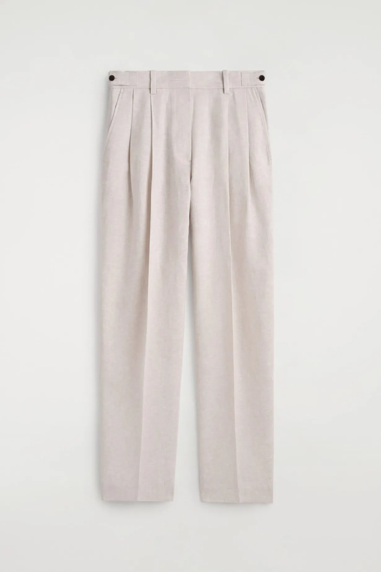 TAILORED LINEN TULIP PANTS