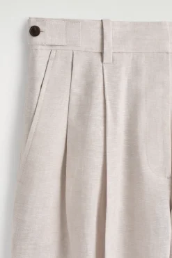 TAILORED LINEN TULIP PANTS