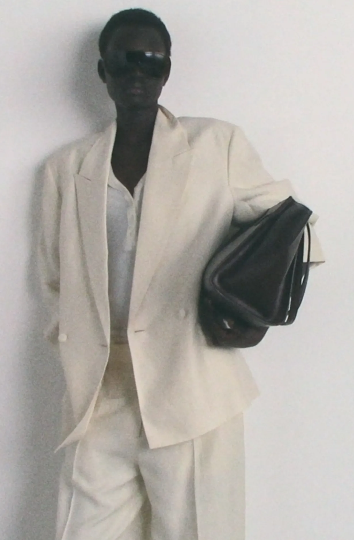 TAILORED LINEN-BLEND STRAIGHT-LEG PANTS