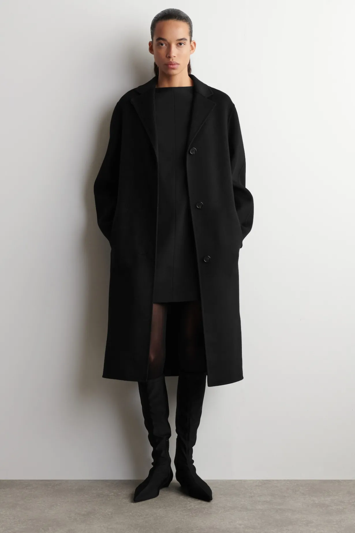 TAILORED MERINO WOOL-BLEND MINI DRESS
