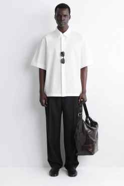 TAILORED SHORT-SLEEVED COTTON SHIRT