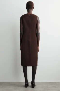TAILORED WOOL MIDI DRESS