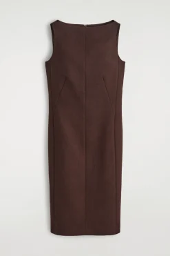 TAILORED WOOL MIDI DRESS