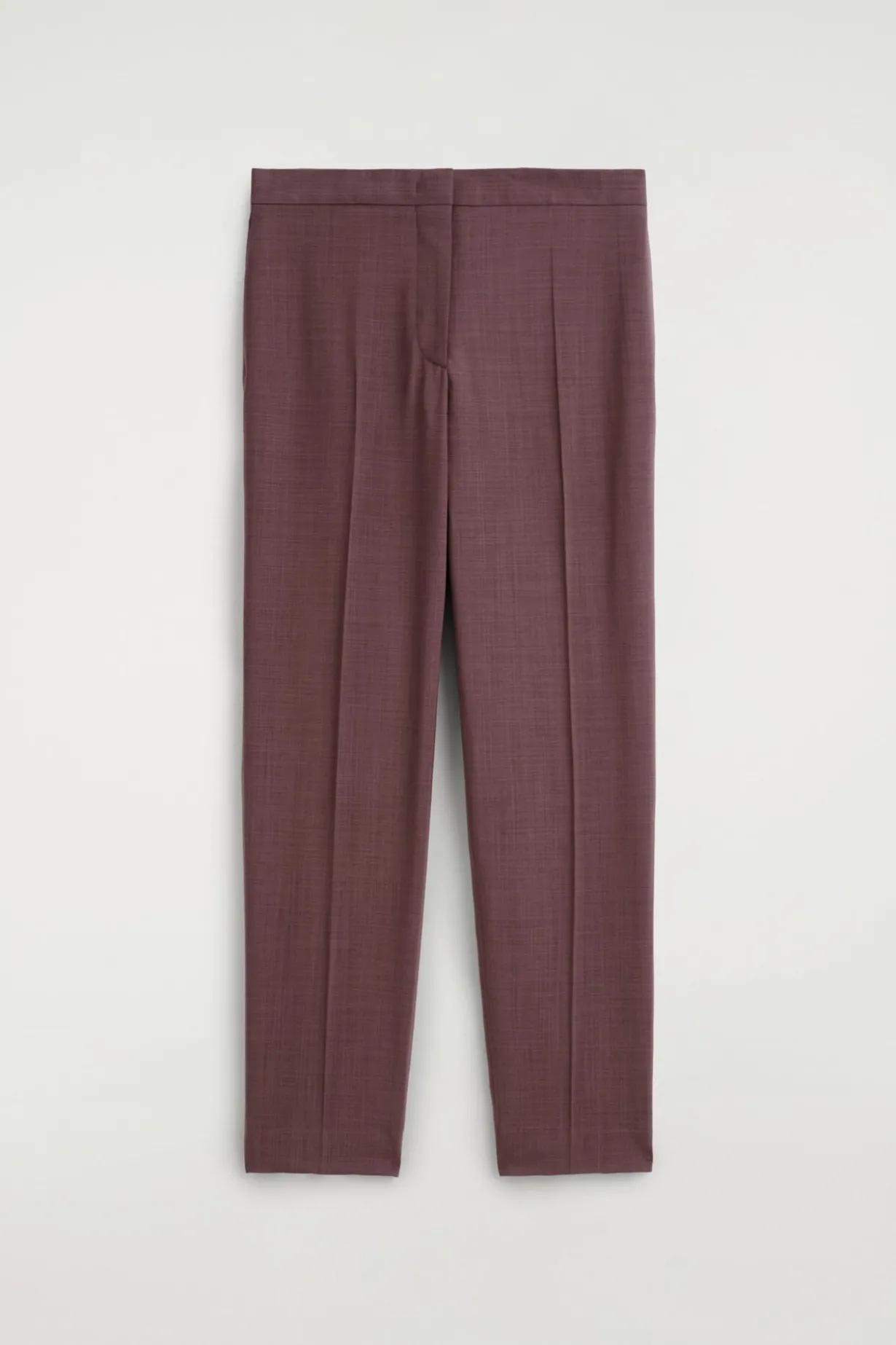 TAILORED WOOL STRAIGHT-LEG PANTS
