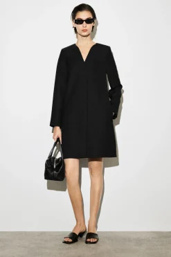 TAILORED WOOL-BLEND MINI DRESS