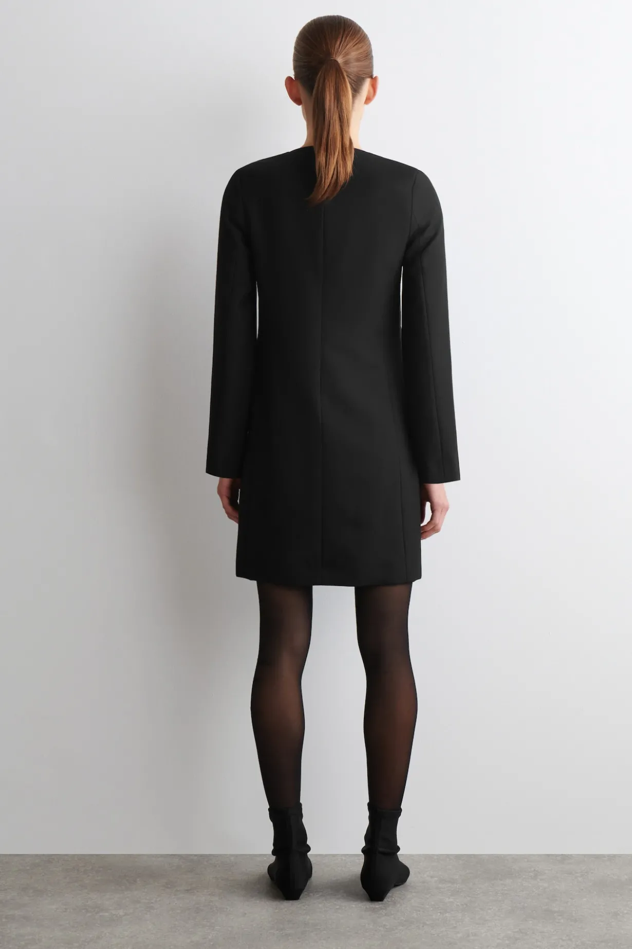 TAILORED WOOL-BLEND MINI DRESS