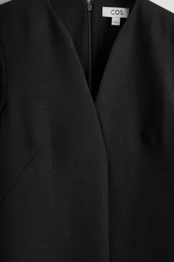 TAILORED WOOL-BLEND MINI DRESS