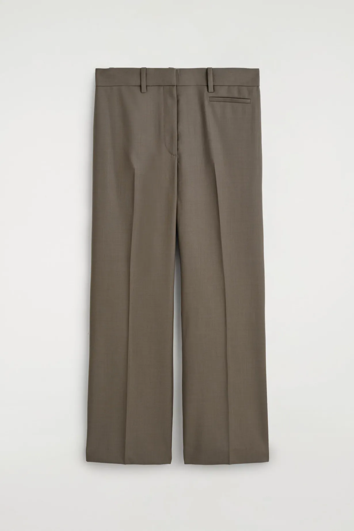 TAILORED WOOL-TWILL BOOTCUT PANTS
