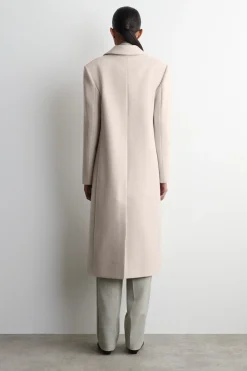 TAILORED WOOL-TWILL LONG COAT