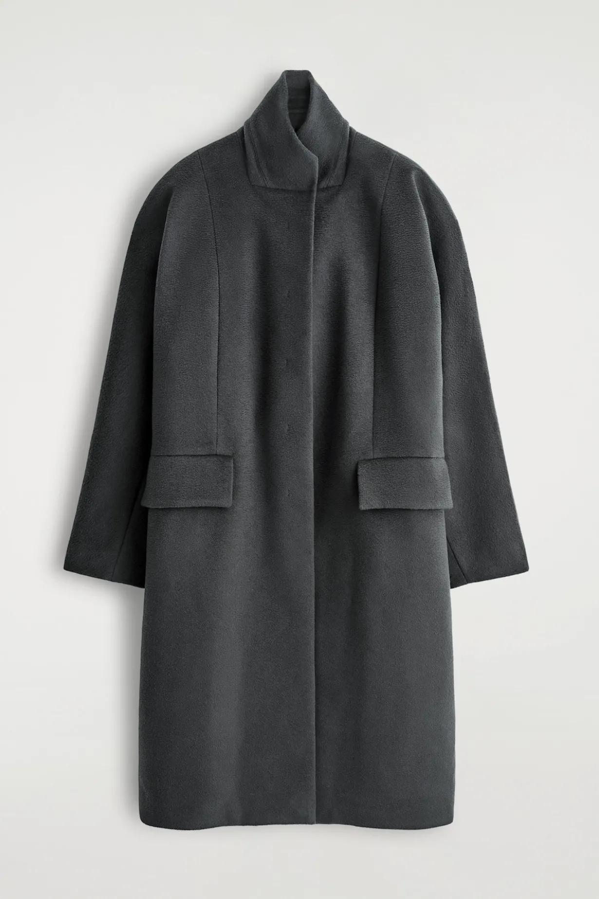 TAILORED WOOL-ZIBELINE LONG COAT