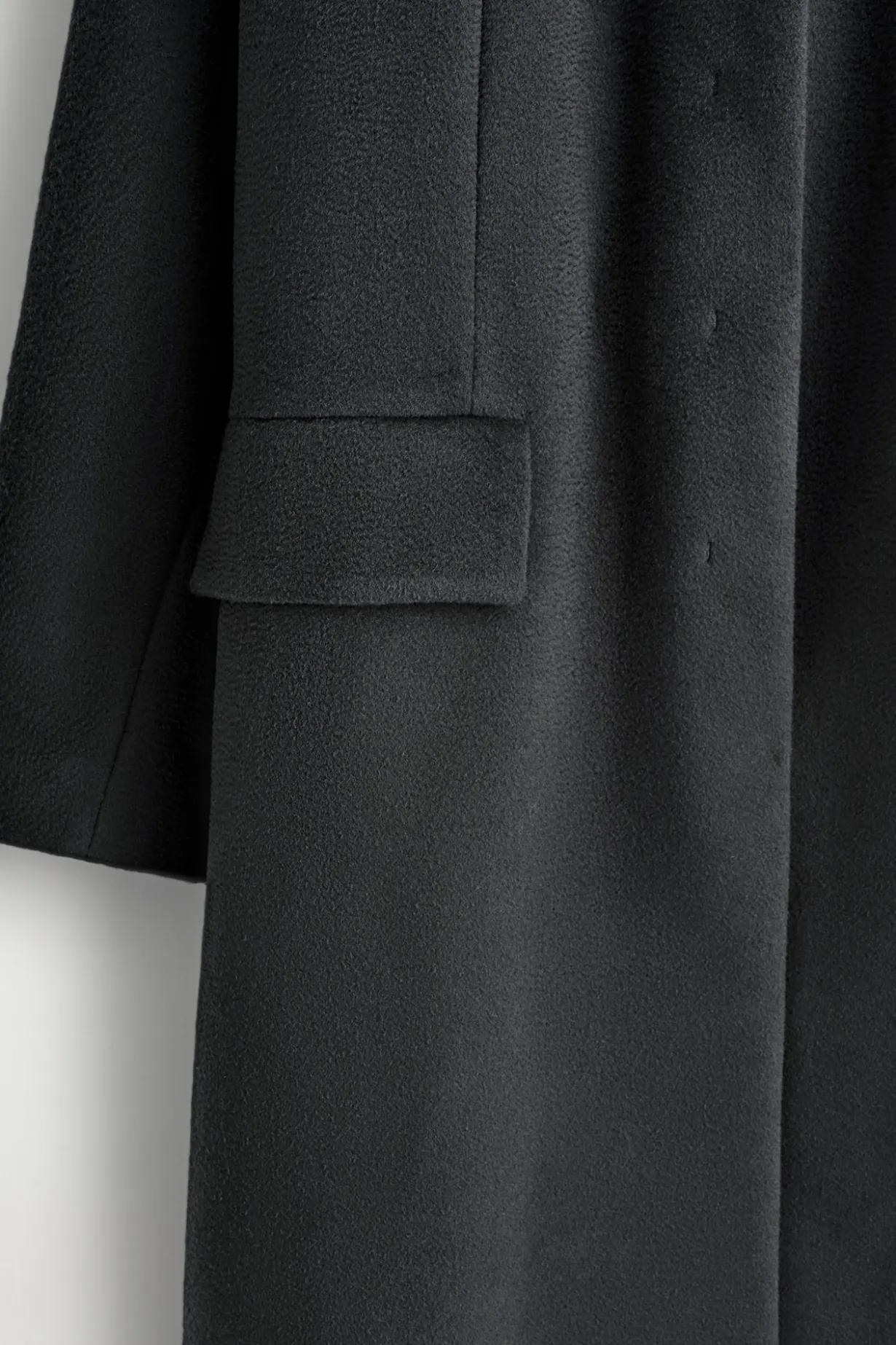 TAILORED WOOL-ZIBELINE LONG COAT