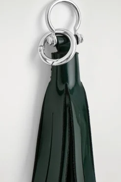 TASSELED LEATHER KEYRING