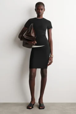 TECHNICAL JERSEY MIDI SKIRT