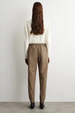 TECHNICAL NYLON BARREL-LEG PANTS