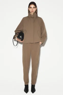 TECHNICAL NYLON BARREL-LEG PANTS