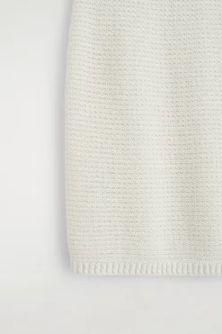 TEXTURED KNITTED COTTON MINI SKIRT