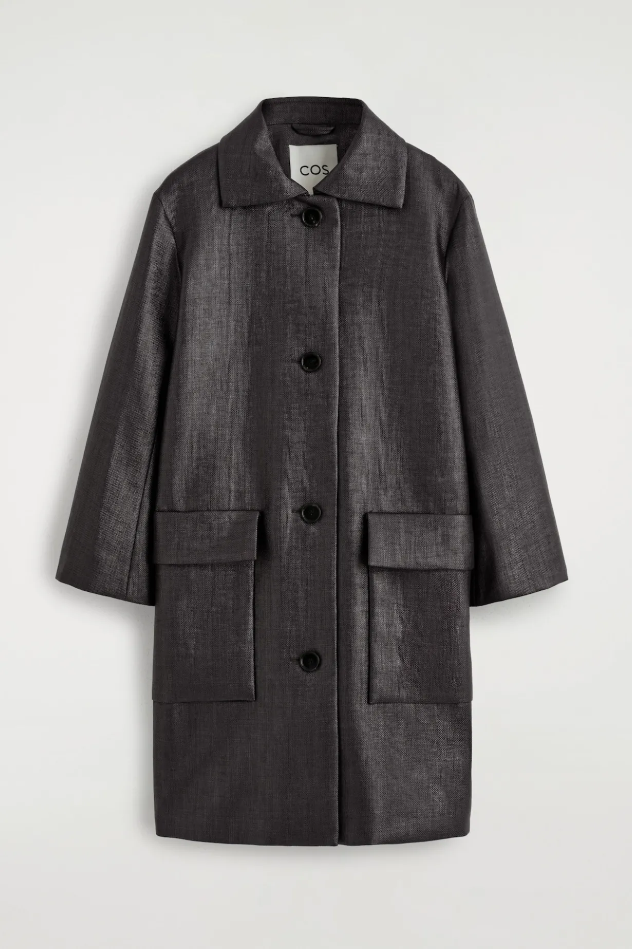 TEXTURED SINGLE-BREASTED COAT