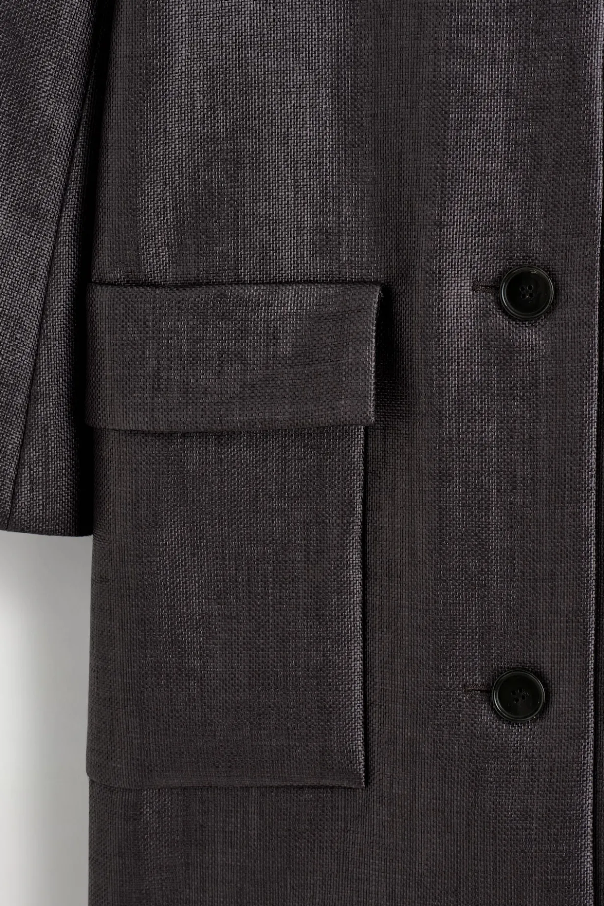 TEXTURED SINGLE-BREASTED COAT