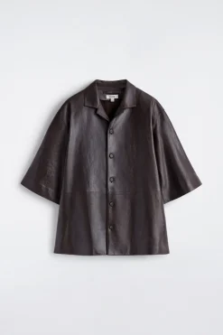 TEXTURED-LEATHER SHIRT