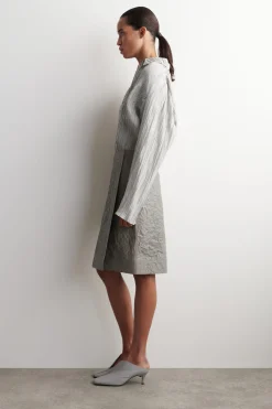 TEXTURED-LEATHER WRAP SKIRT
