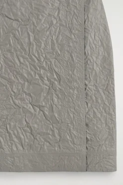 TEXTURED-LEATHER WRAP SKIRT