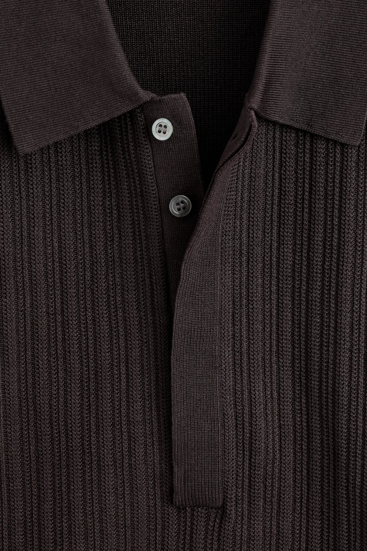 TEXTURED-PANEL COTTON POLO SHIRT