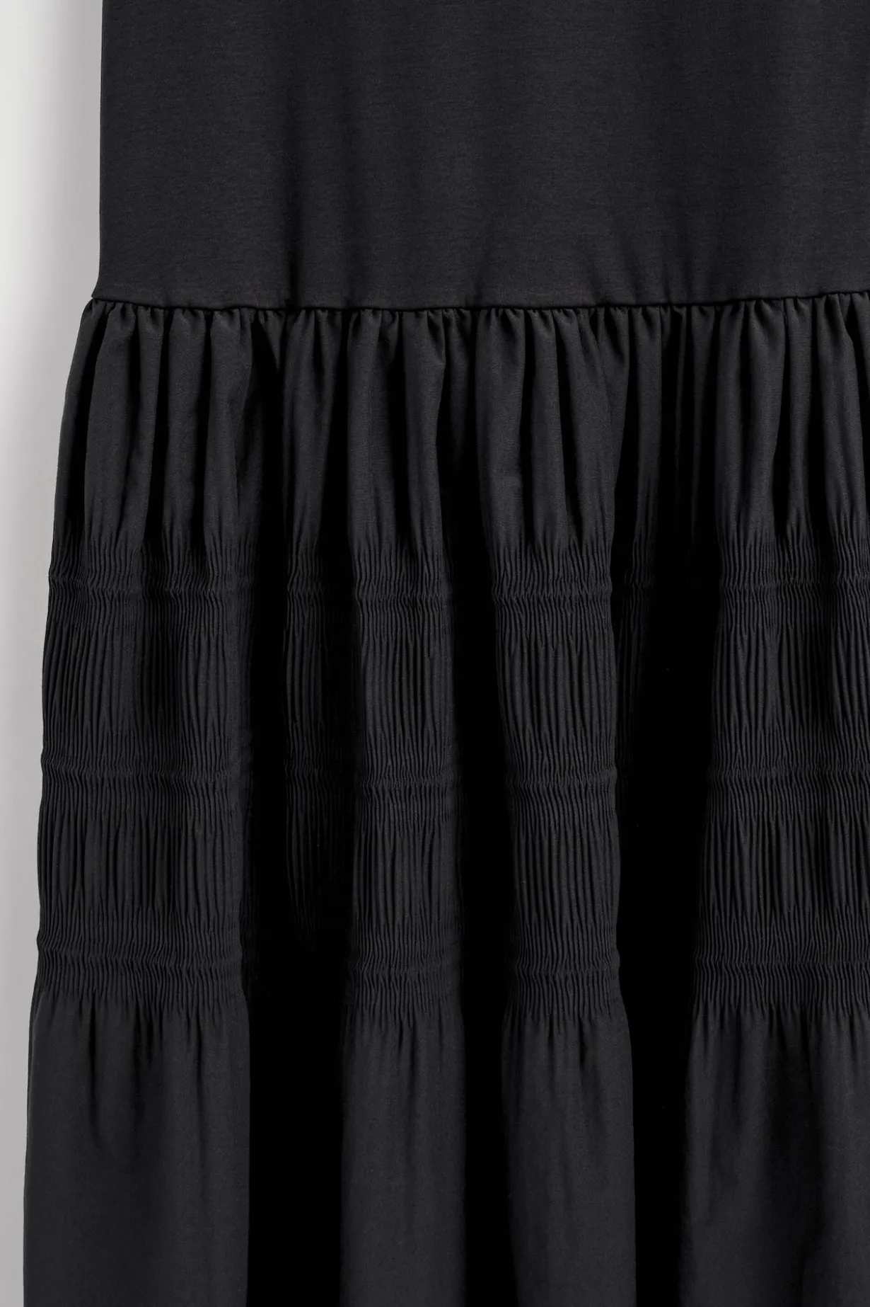 TIERED GATHERED MIDI DRESS