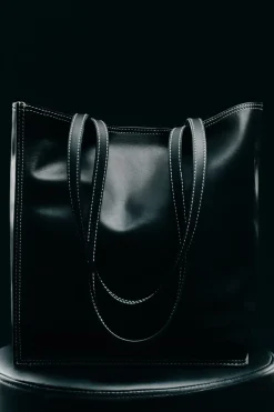 TOWNHOUSE SHOPPER BAG - LEATHER