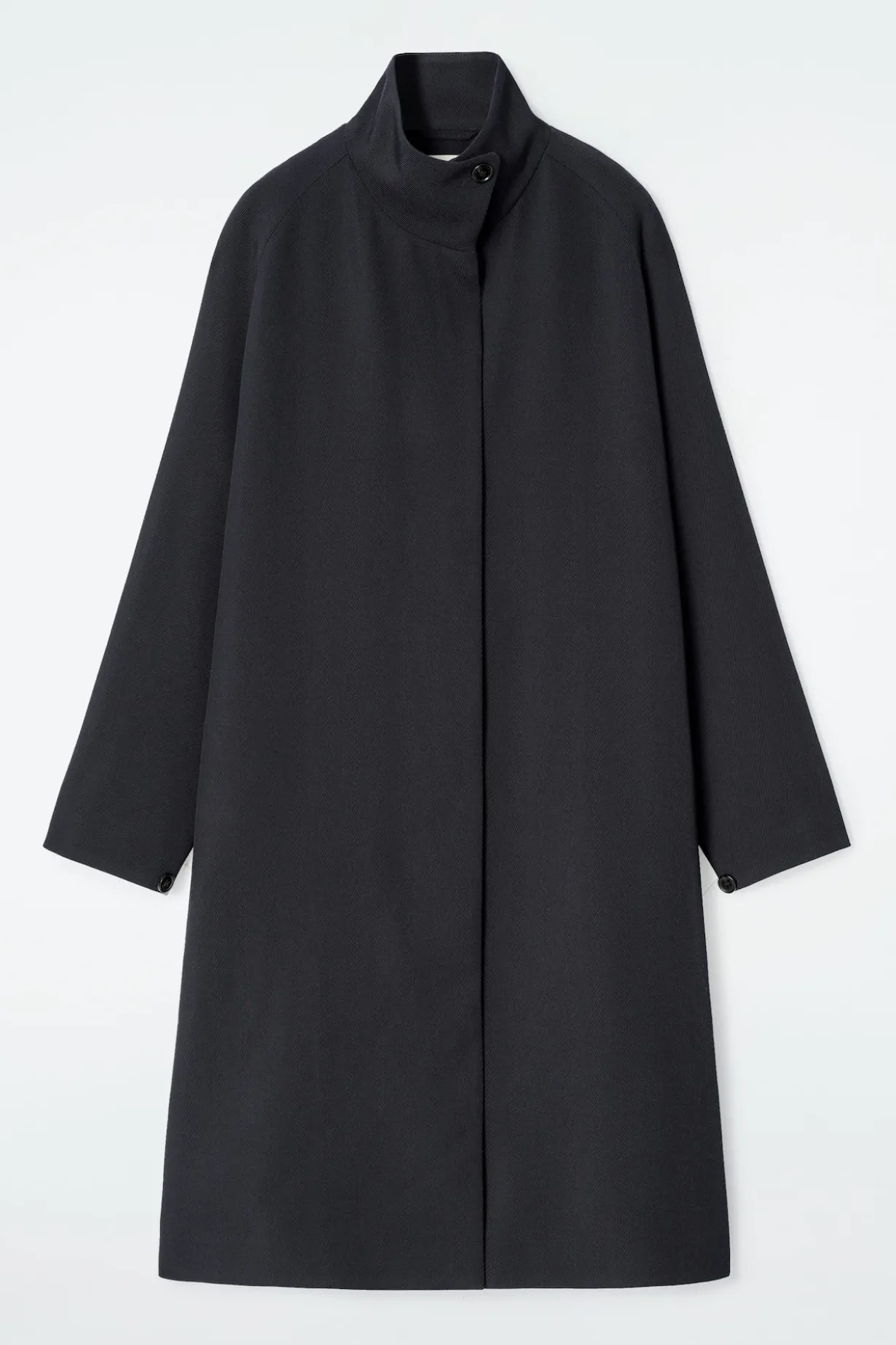 TRAPEZE WOOL-BLEND LONG COAT