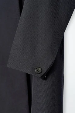 TRAPEZE WOOL-BLEND LONG COAT