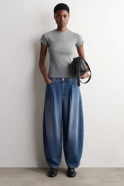 TWINE BARREL-LEG JEANS