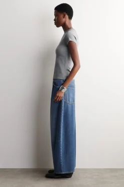 TWINE BARREL-LEG JEANS
