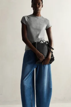 TWINE BARREL-LEG JEANS
