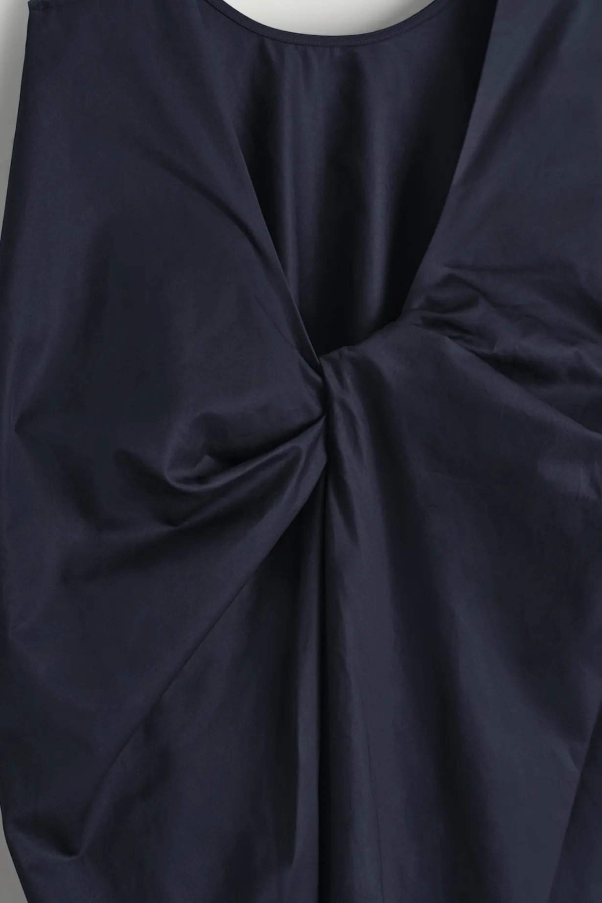TWIST-BACK COTTON MIDI DRESS