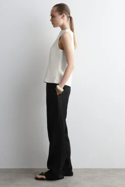 TWIST-DETAIL COTTON TOP