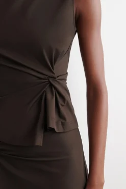 TWIST-DETAIL JERSEY TOP