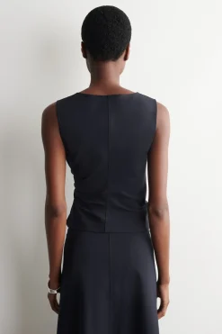 TWIST-DETAIL JERSEY TOP