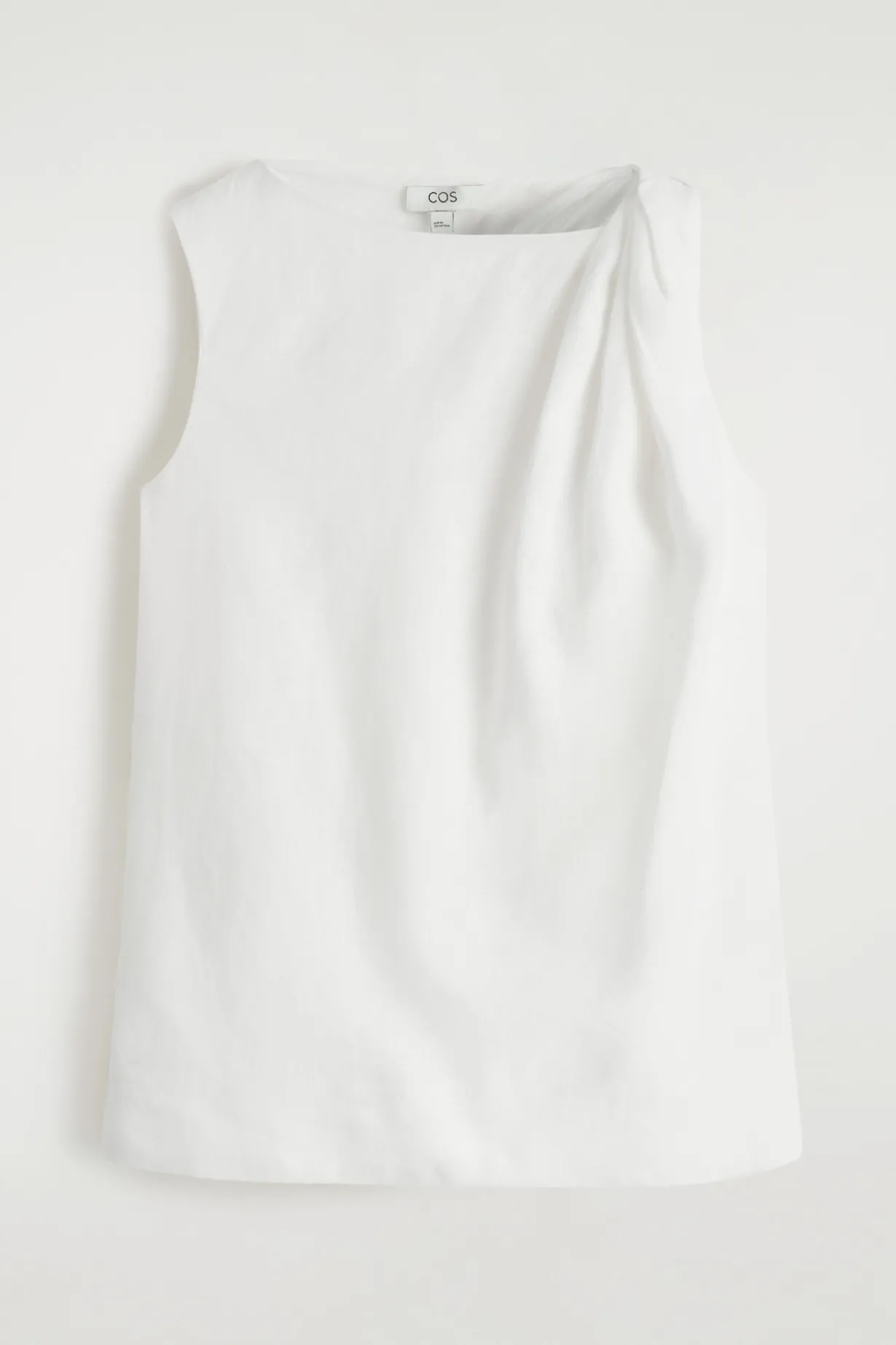 TWISTED-DETAIL LINEN TOP