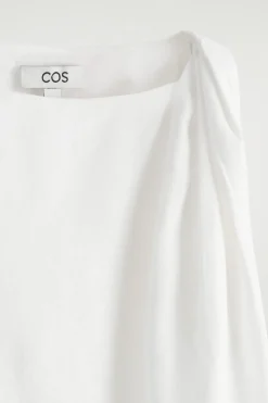TWISTED-DETAIL LINEN TOP