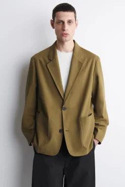 UNSTRUCTURED COTTON BLAZER