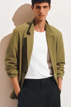 UNSTRUCTURED COTTON BLAZER