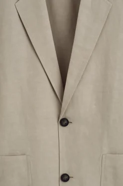 UNSTRUCTURED LINEN-BLEND BLAZER