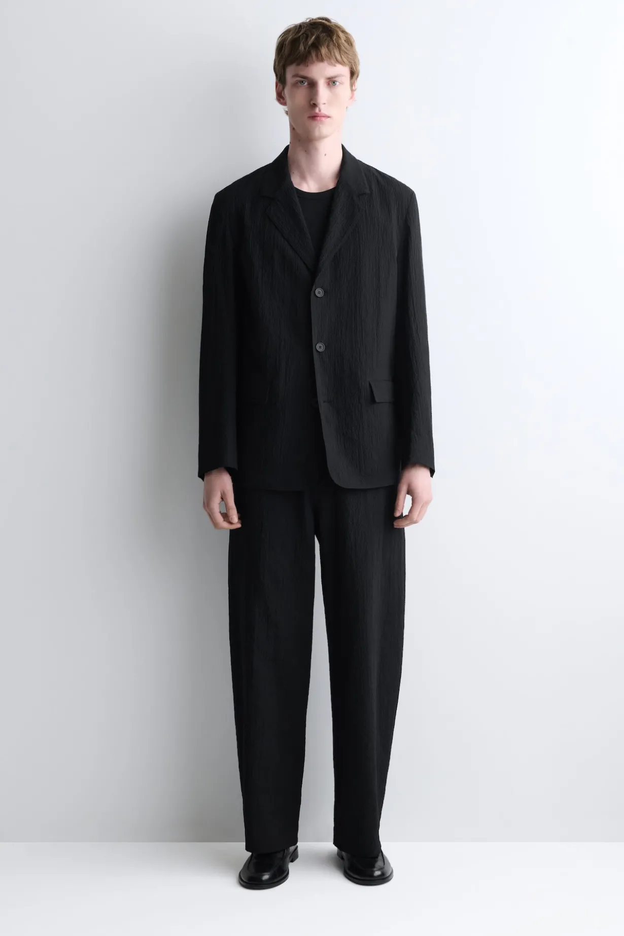 UNSTRUCTURED SEERSUCKER BLAZER