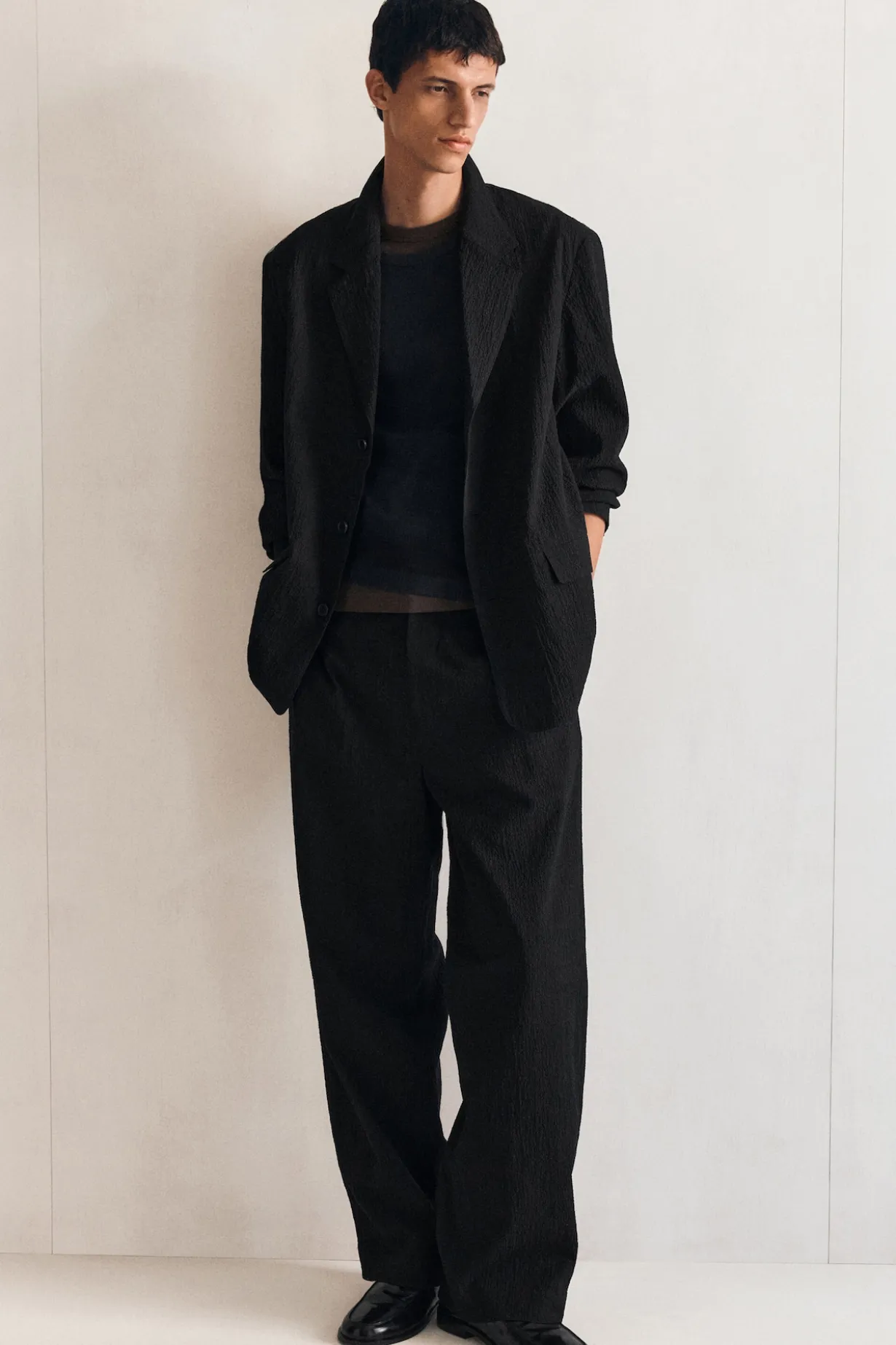 UNSTRUCTURED SEERSUCKER BLAZER