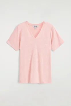 V-NECK LINEN T-SHIRT