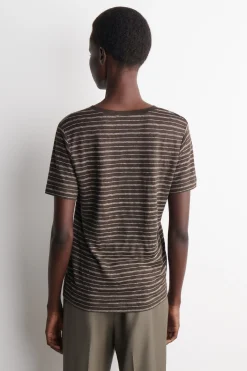 V-NECK LINEN T-SHIRT